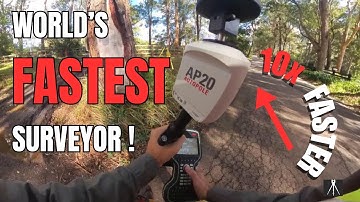 Fastest Survey Ever – Bush vs City Challenge with Leica AP20 🏞️🏙️📡