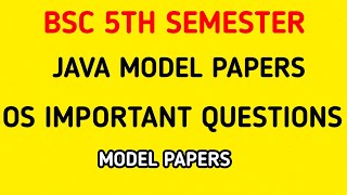 Bsc 5th semester Java and operating system important questions bhuwantv|degree 5th sem model papers