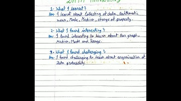 CLASS 7, MATHEMATICS CHAPTER- 3, DATA HANDLING, LEARNERS DIARY