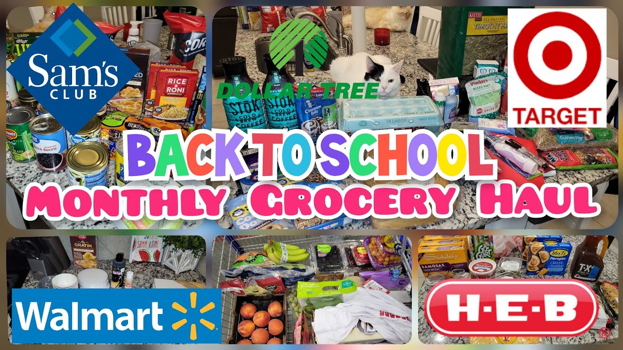 New Monthly Grocery Haul 🛒🥬🍇🧁 Sam's | Walmart | Target | Dollar Tree ...