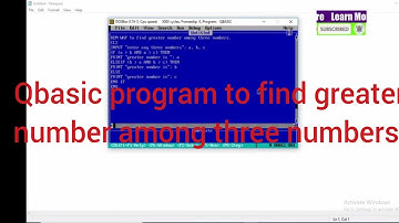 Program to find greater number among three numbers in qbasic
