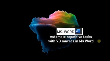 MS word Hacks; Create and Use Visual Basic Macros in Word