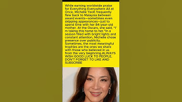 Thumbnail of “Choosing Love Over Spotlight: Michelle Yeoh’s Story”