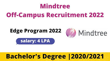 Mindtree Edge Program 2022 | BSc/BCA Students