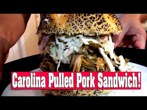 Pulled Pork Carolina Style w Buttermilk Cole Slaw & Mustard BBQ Sauce!