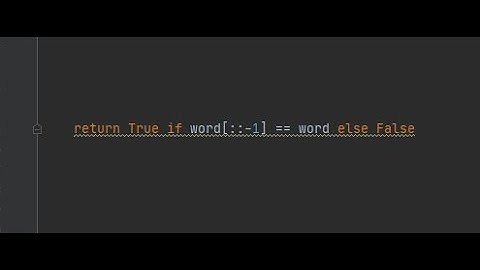 Python - Palindrome Function In One Line Of Code