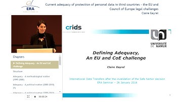 Current adequacy of protection of personal data in third countries