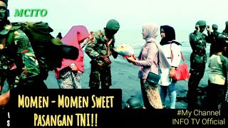 Momen Manis Pasangan TNI Yang Romantis, Ketika Kekasih Hati Datang Menyambut!!