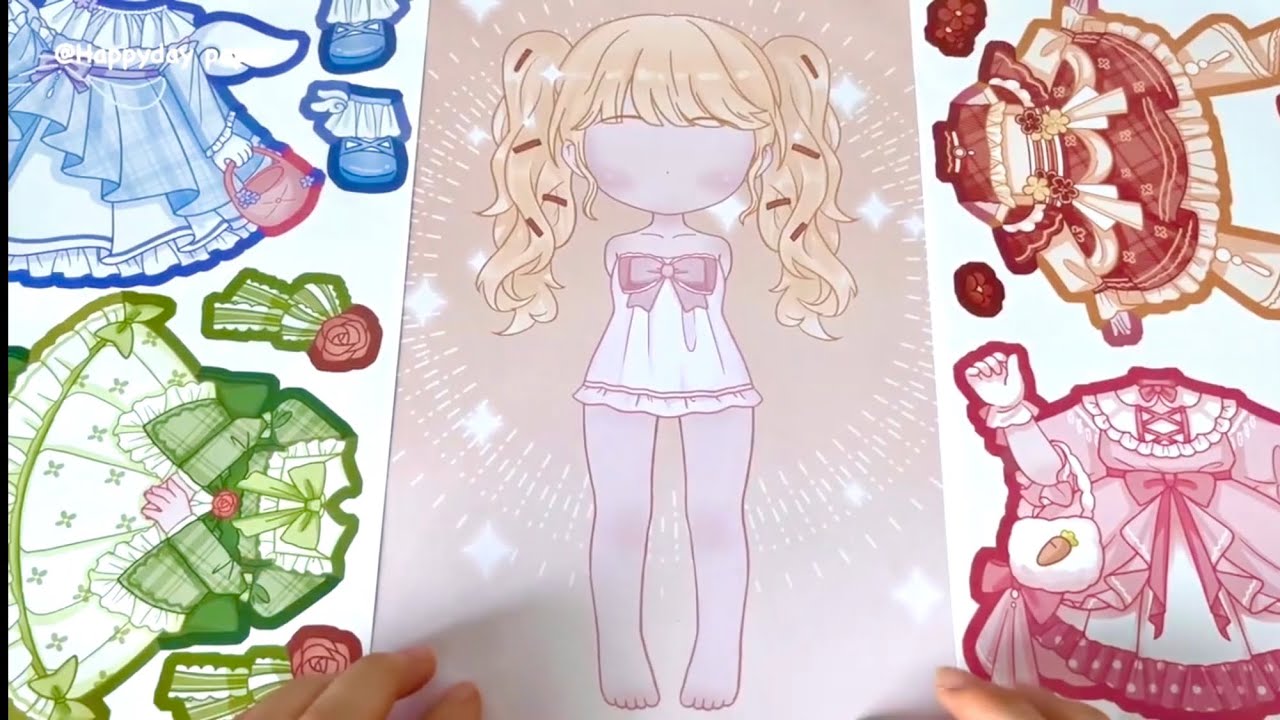 [🌸 ASMR Paper DIY 🌸] Compilation 10 minutes Cute Paper Doll Dress Up ...