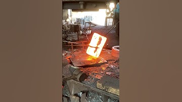 Inside the factory Unreal Strength: Workers Upset a Glowing Steel Block Together #process #forging