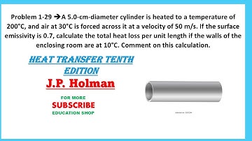Problem 1-29 calculate the total heat loss per unit length