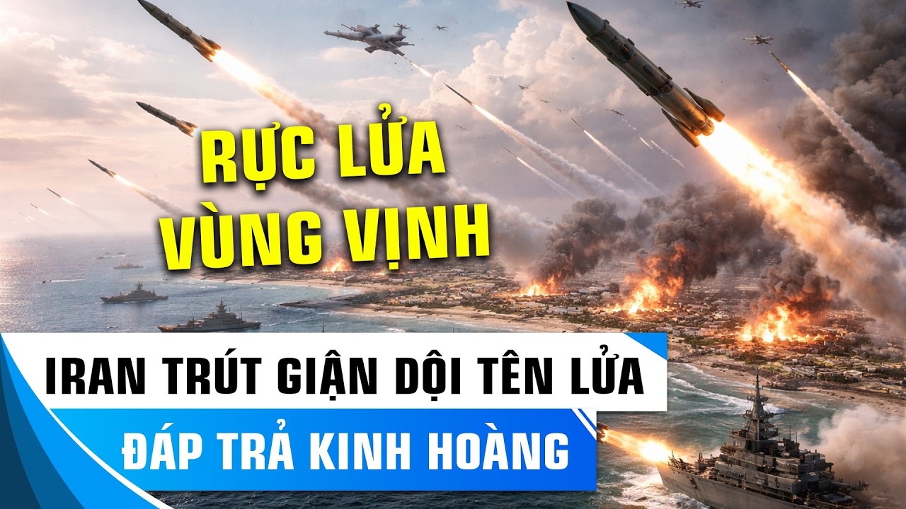 IRAN ĐÁP TRẢ HÀNG LOẠT: CƠN MƯA TÊN LỬA TRÊN VÙNG VỊNH – TRUNG ĐÔNG TRONG NGÀY “NÓNG NHẤT LỊCH SỬ”