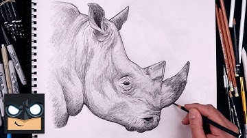 How To Draw a Rhinoceros | Sketch Art Tutorial