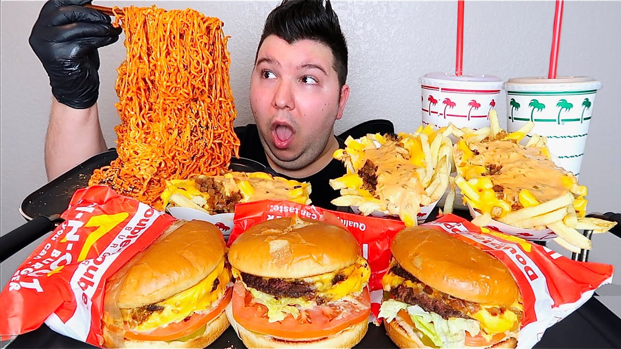 ANIMAL STYLE IN-N-OUT NOODLES • Mukbang & Recipe