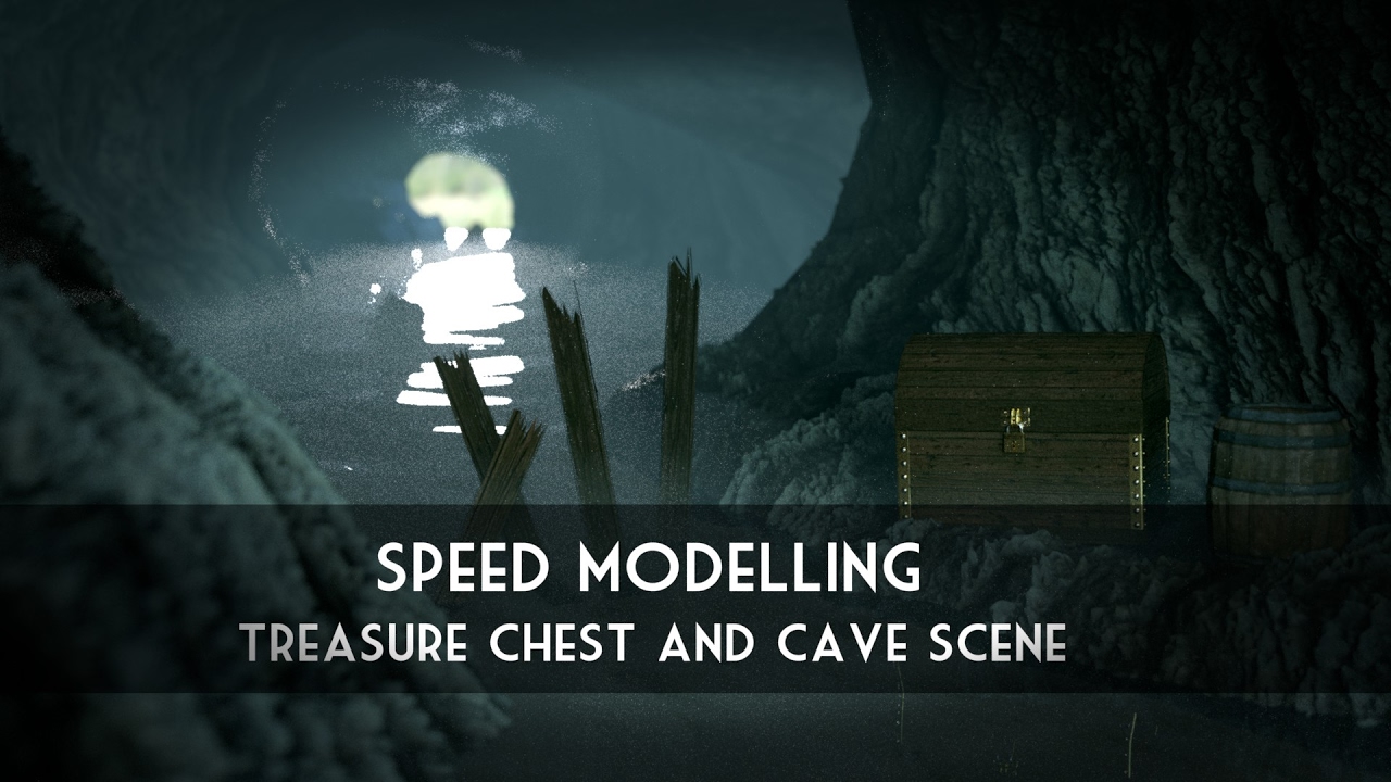 Speed Modelling A Treasure Chest in a Cave Scene YouTube