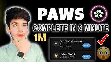 Paws New Limited Task 😳 || How To Claim Paws || 100% Solution || #ahmadearningcenter