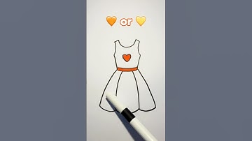 How to draw a cute dress step by step👗