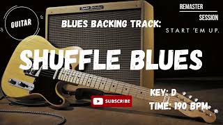 Video thumbnail of "Shuffle Blues Guitar Backing Track Jam ( 12 Bars Blues )"