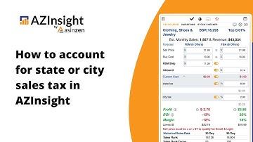 How to account for state or city sales tax using the custom costs feature in AZInsight