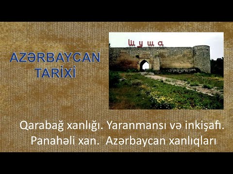 Qarabağ xanlığı. Yaranmansı və inkişafı. Pənahəli xan. Azərbaycan xanlıqları