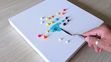 Abstract Landscape Painting / Acrylic Painting / Easy Pallete Knife Painting 