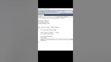 C++ Program to Find Sum & Average|C++ Tutorial  #cpptutorial #coding #cppprogramming#education