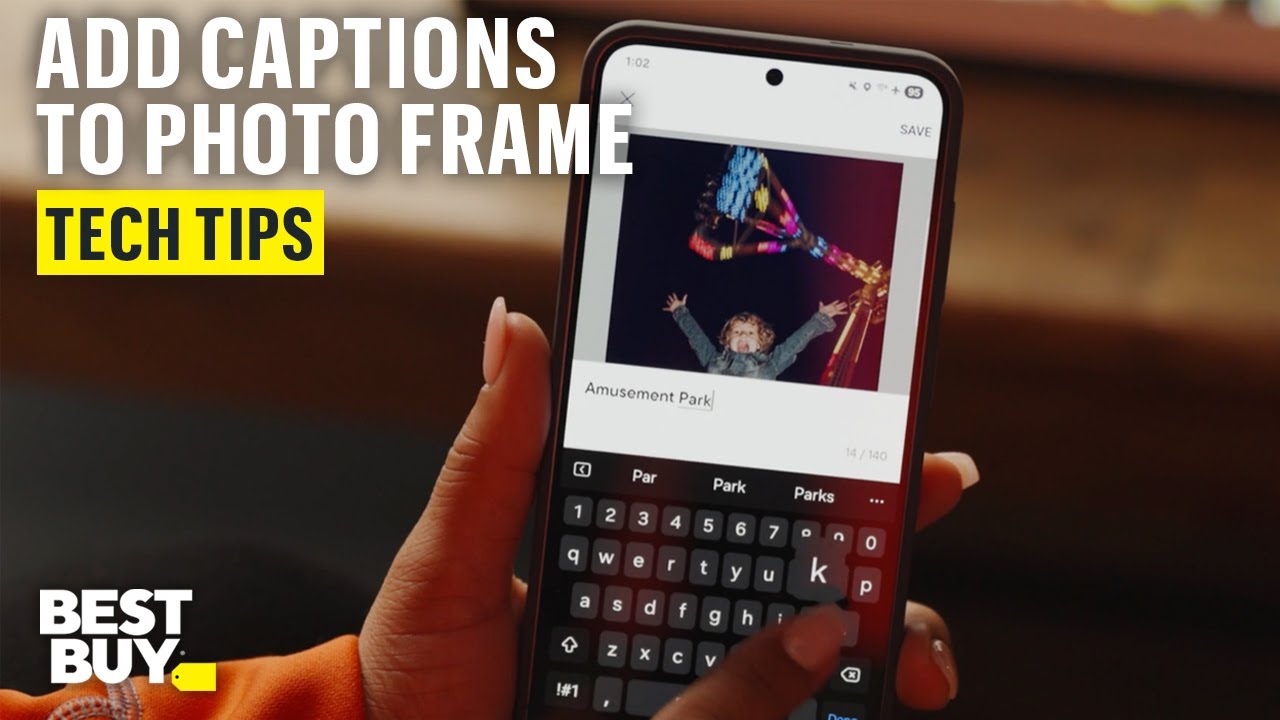 Personalize Photos with Captions on Aura Carver 10″ Digital Photo Frame – Tech Tips from Best Buy