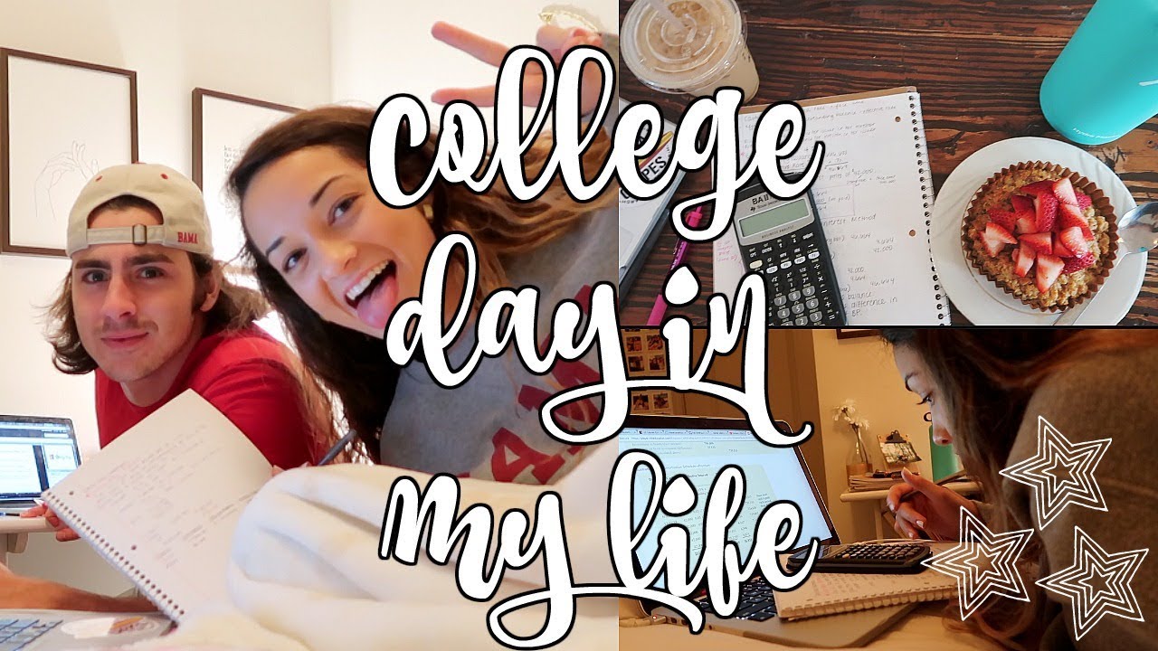 college day in my life: work + classes, studying, busy day - YouTube