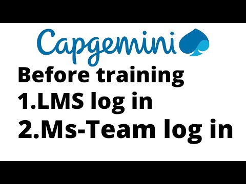 Capgemini training details/LMS log in
