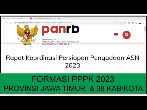 FORMASI PPPK 2023 JAWA TIMUR DAN 38 KABUPATEN KOTA