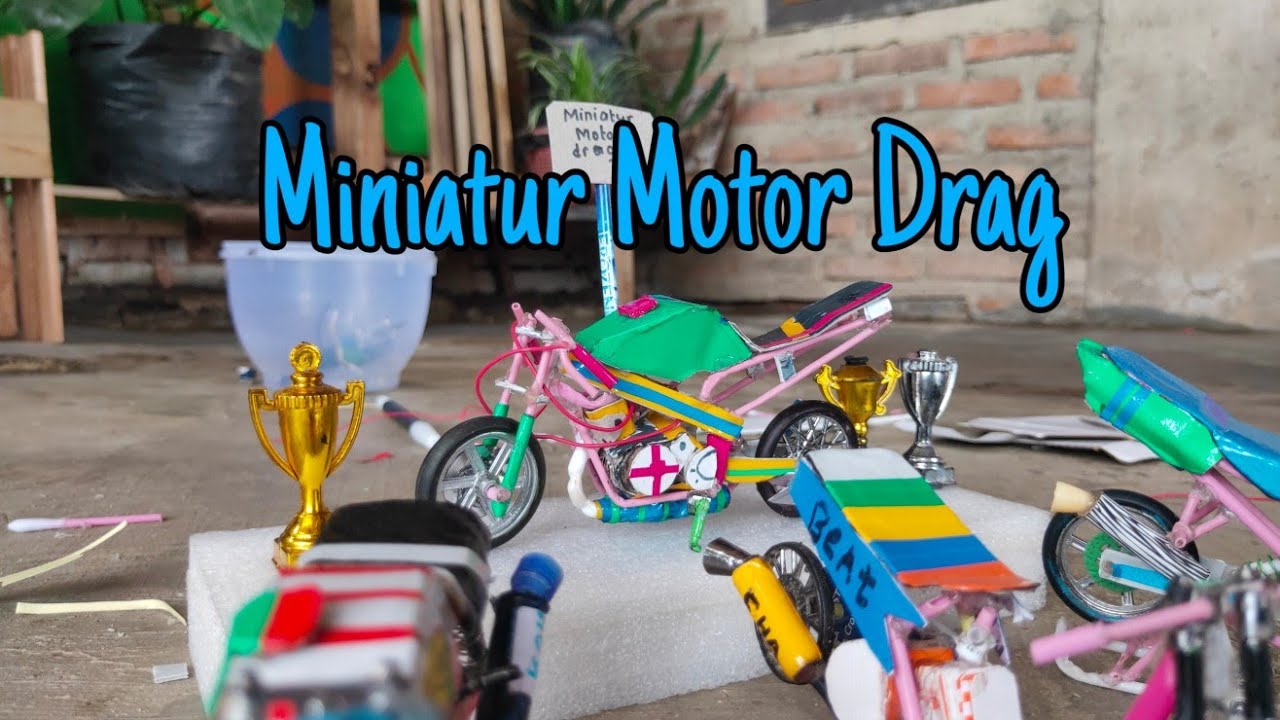  Miniatur  Motor Drag Dari  Barang  Bekas  YouTube