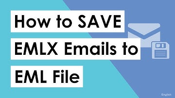 How can I save EMLX files to EML files?