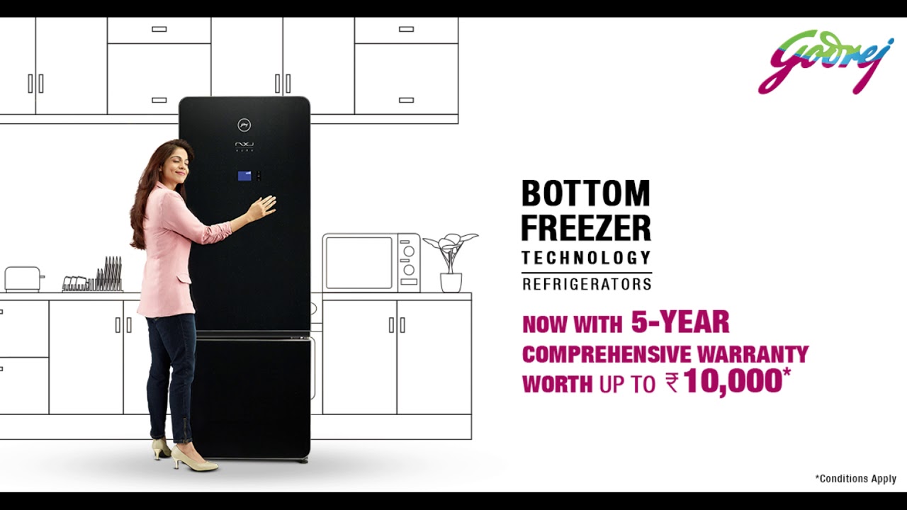 Godrej Refrigerators with 5Year Comprehensive Warranty worth up to Rs