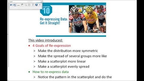 Ch 10 Re-expressing Data