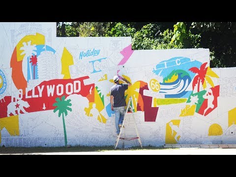 Pop Art | Wall Murals  |  Pop Artist Lobo inspired by Los Angeles