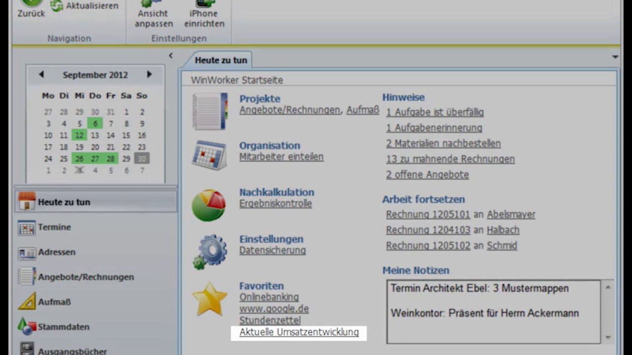WinWorker - Das Startportal im Überblick