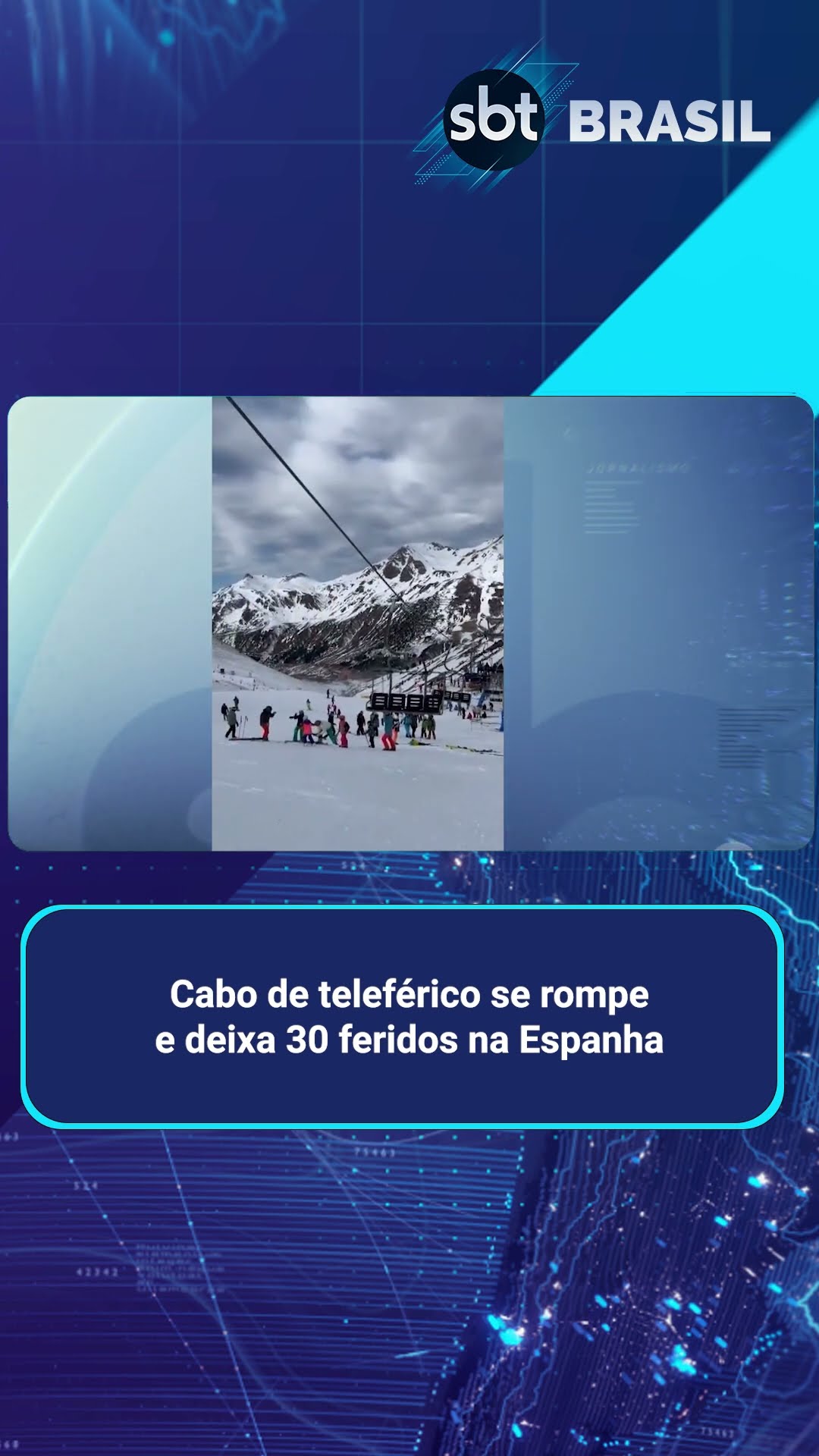 Cabo de teleférico se rompe e deixa 30 feridos na Espanha | SBT Brasil (18/01/25)
