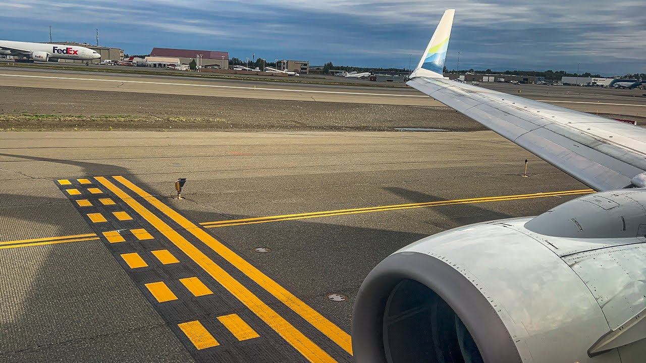 Alaska Airlines Boeing 737-790 Cloudy & Hefty Departure from Anchorage Ted Stevens Intl - PANC