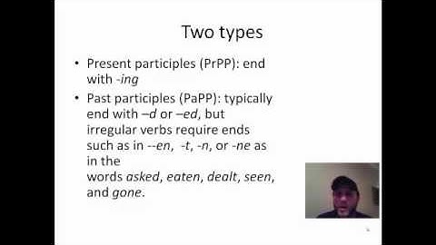 Present and Past Participle Phrases   Part 1