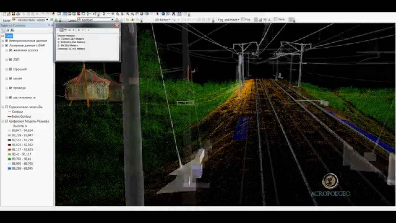 Railway GIS from Mobile LiDAR - 3D ГИС для железных дорог