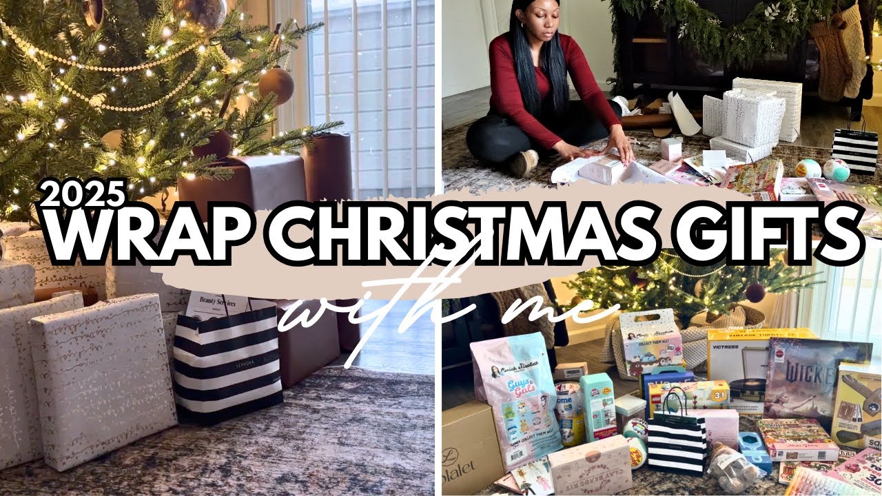 WRAPPING CHRISTMAS PRESENTS 2025 | Wrap Gifts With Me!