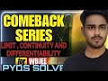 [live] 😱 Complete LIMIT, CONTINUITY AND DIFFERRNTIABILITY  PYQ in One Shot ⚡ || Comeback Series🔥