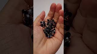 Making crystal chain bracelet, earring | bead and wire jewelry #handmade #youtubeshorts  #diy