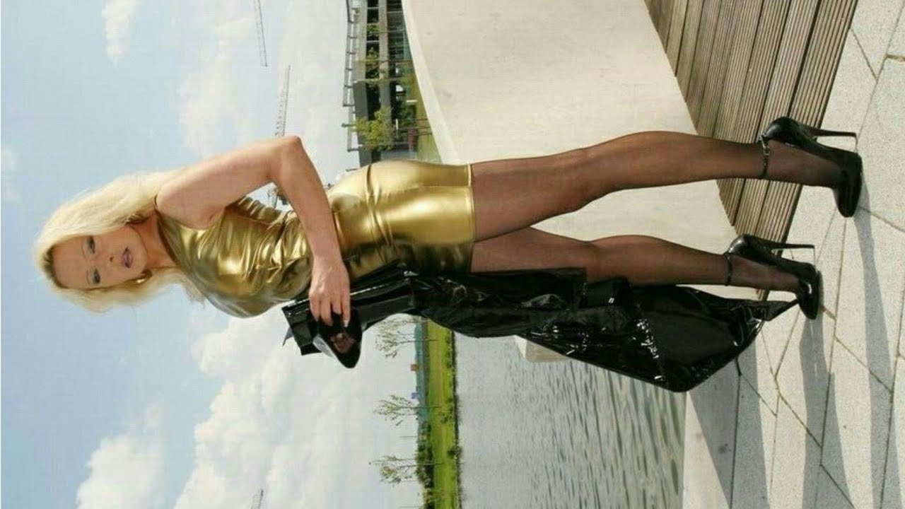 🆕 Новейшая коллекция идей для образов с платьями из искусственной латексной кожи и туфлями на выс...