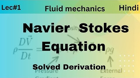 Navier Stokes Equation |Derivation solved | Fluid mechanics| lec#1| Bs/ Ms