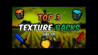 TOP 3 TEXTURE PACKS PVP SUBE FPS PARA MINECRAFT SIN LAG