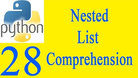 Python 28: Nested List Comprehension
