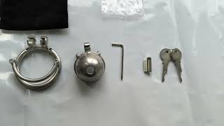 Titanium Steel Chastity Cage with Scrotum Bar SQ10353 Titanium Steel Chastity Cage with Scrotum Bar SQ10353