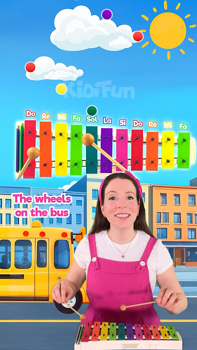 How to play The Wheels on the Bus on the xylophone (glockenspiel) 🚌 #music #learning #tutorial #kids