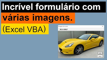 Formulário exibe várias imagens (fotos) em sequência no Excel com VBA.